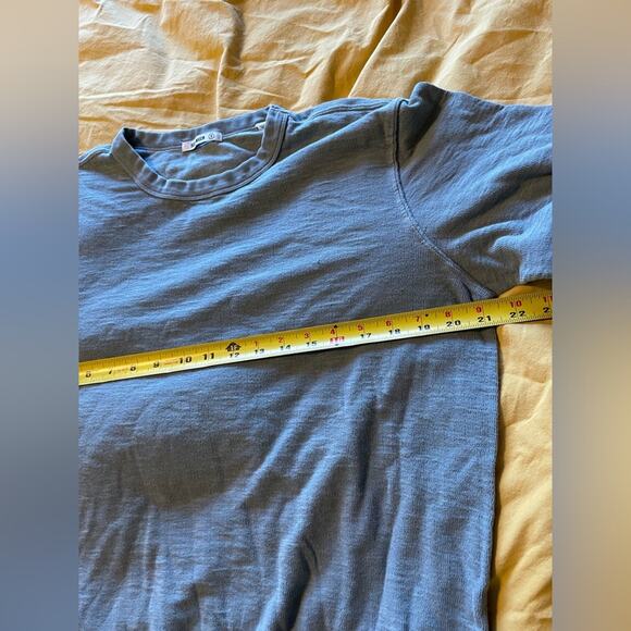 Buck Mason Minimalist Sea-foam Green Mens Crew Neck Long Sleeve Cozy Tee Small - Picture 7 of 8